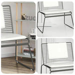 SOLARA Iron Metal Frame - Cushion with - Lounge Chair and Minimalist Back Seat Black