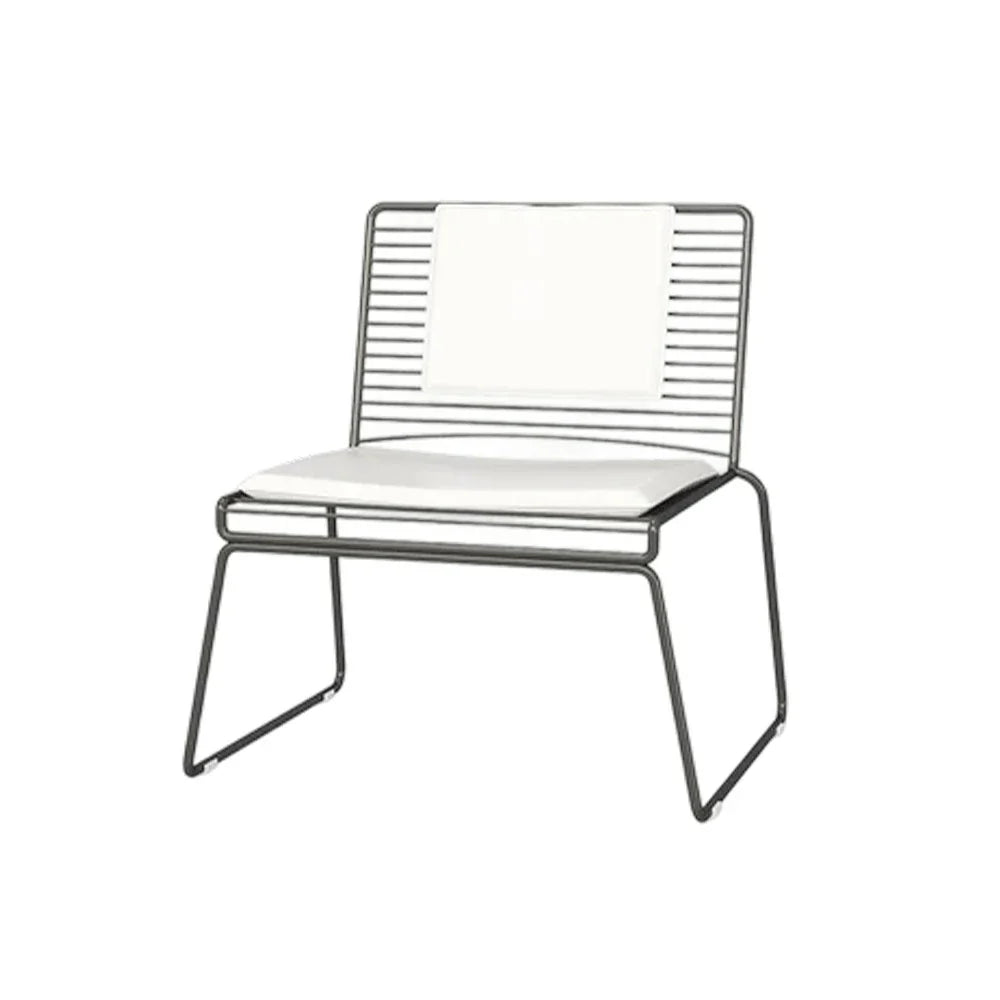 SOLARA Iron Metal Frame - Cushion with - Lounge Chair and Minimalist Back Seat Black