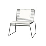 SOLARA Iron Metal Frame - Cushion with - Lounge Chair and Minimalist Back Seat Black