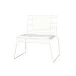 SOLARA Iron Seat Chair with Metal - Frame and - Minimalist Lounge Cushion Back White