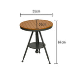 SOLARA Outdoor Frame Table Dining Top, Wood Durable - with Gray Adjustable Iron PS Height