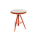 SOLARA Outdoor Wood Dining Iron with Top, Red Durable Frame Adjustable - Table PS Height