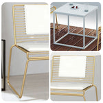 SOLARA Iron with Gold Metal - and Minimalist 2 Finish Table Table Frame, Lounge Chairs, Chair - Set 1 Gold