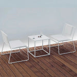 SOLARA Iron Gold 2 Finish - 1 Frame, Table Metal with - Set and Chair Table Lounge Minimalist Chairs, White
