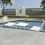 SOLARA Iron Gold 2 Finish - 1 Frame, Table Metal with - Set and Chair Table Lounge Minimalist Chairs, White