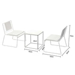 SOLARA Iron Gold 2 Finish - 1 Frame, Table Metal with - Set and Chair Table Lounge Minimalist Chairs, White