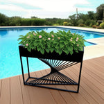 SOLARA ZFL Minimalist Modular 100cm Planter Style For FunctionSaving Black/Gold/White Outdoor Metal Partition With Use