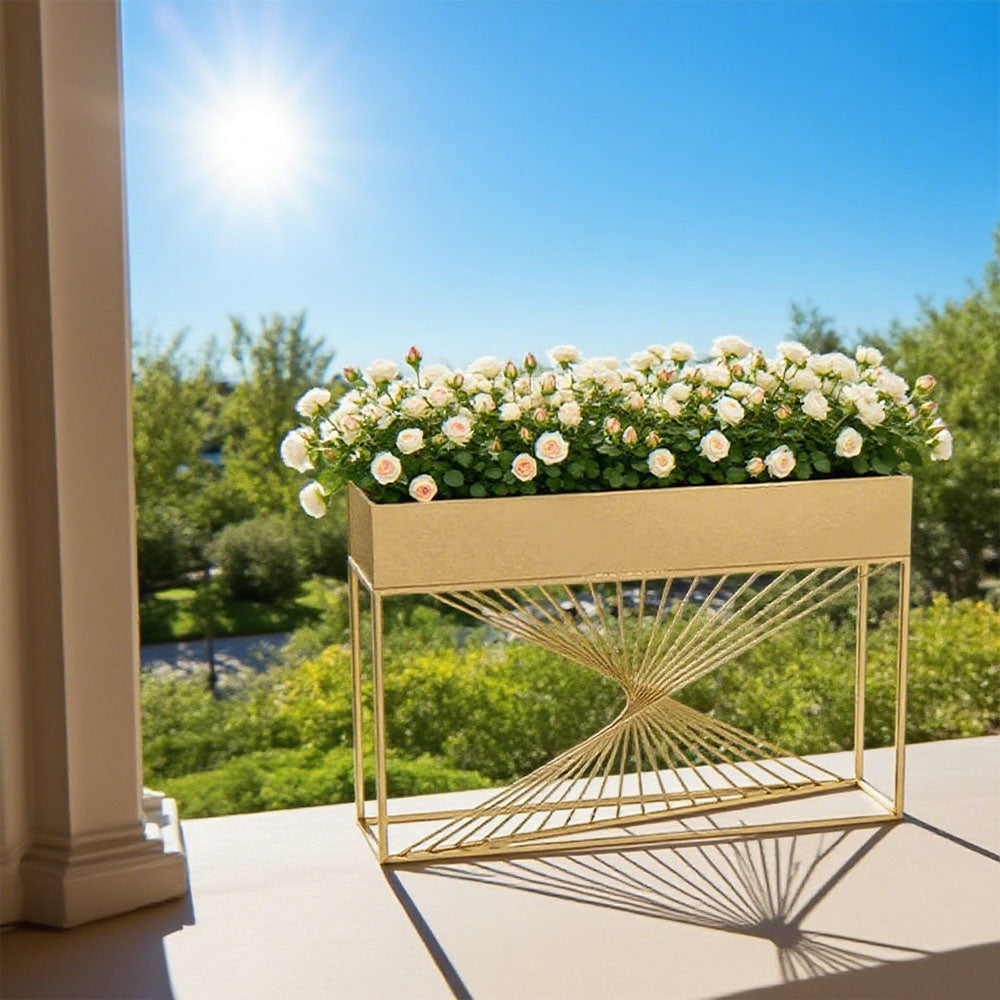 SOLARA ZFL01 Outdoor for Metal Modular Minimalist Partition FunctionSaving 120cm Style Gold/Black/White Planter with Use