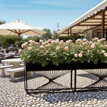 SOLARA ZFL02 Style Planter FunctionSaving Modular Metal Minimalist White/Gold/Black 140cm Partition with for Outdoor Use