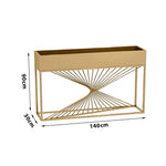 SOLARA ZFL02 Style Planter FunctionSaving Modular Metal Minimalist White/Gold/Black 140cm Partition with for Outdoor Use