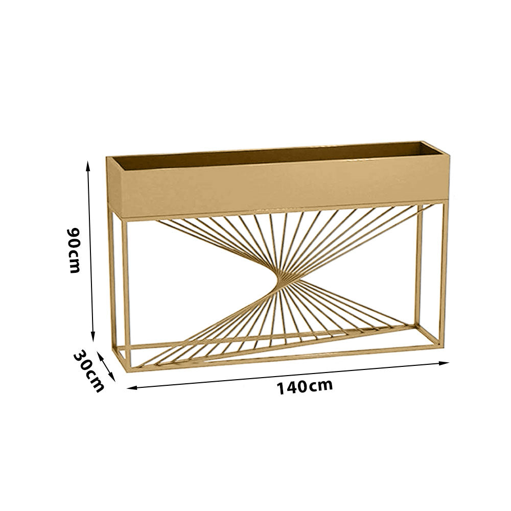 SOLARA ZFL02 Style Planter FunctionSaving Modular Metal Minimalist White/Gold/Black 140cm Partition with for Outdoor Use