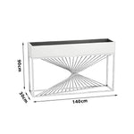 SOLARA ZFL02 Style Planter FunctionSaving Modular Metal Minimalist White/Gold/Black 140cm Partition with for Outdoor Use