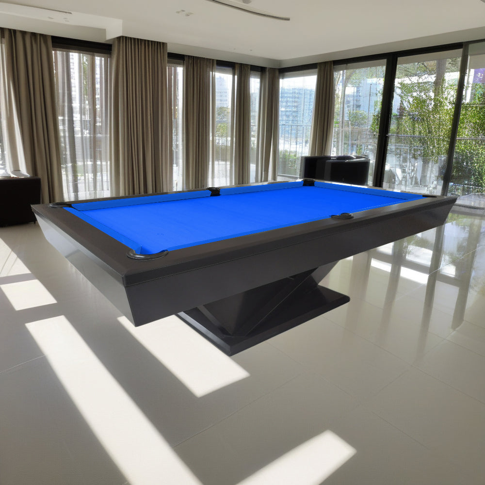 QUESLA WP06 Table 8FT Snooker Table Billiards Pool Slate - Blue&Black