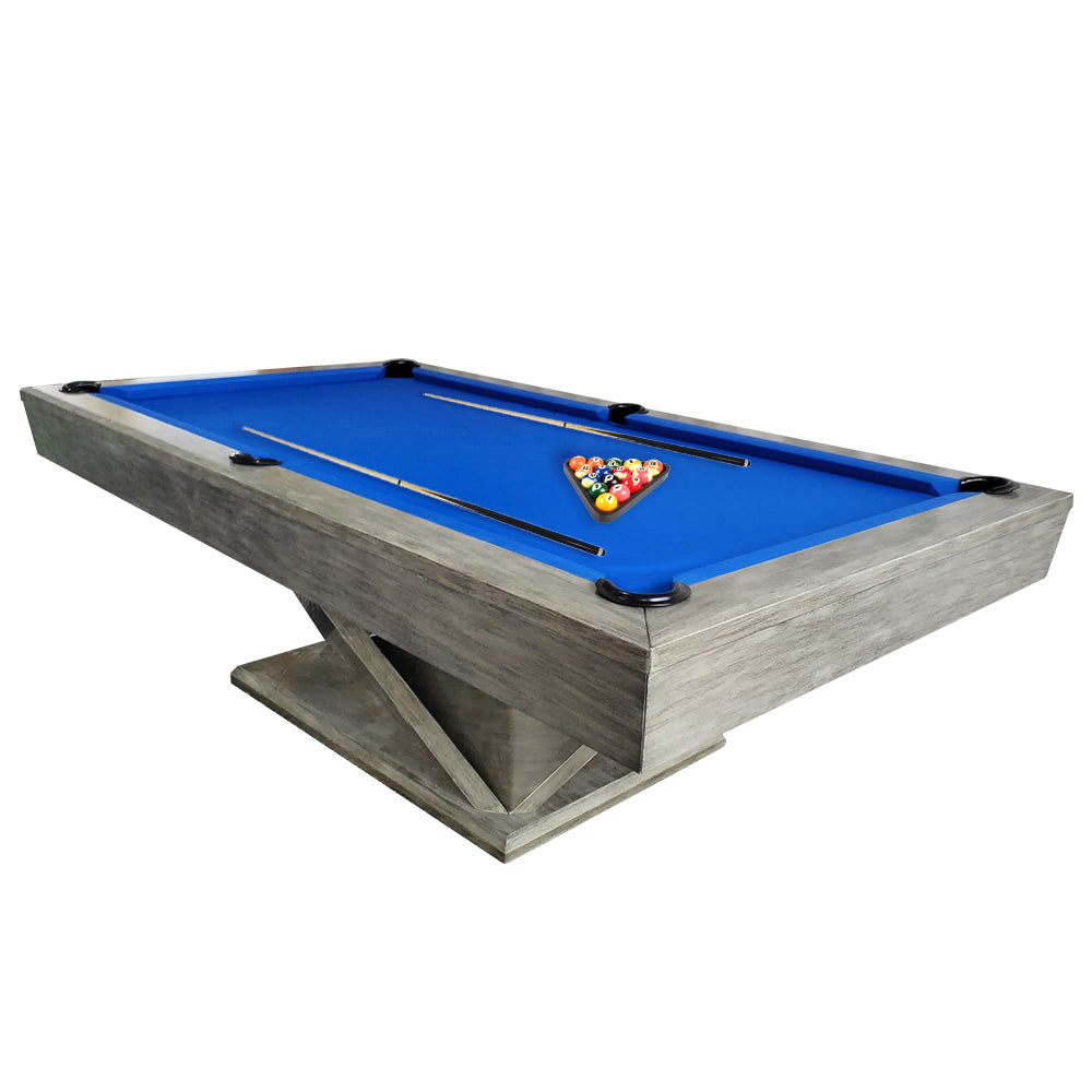 QUESLA WP06 Table Accessories W/ Pool Billiard Free Table Luxury 8FT - Slate Grey&Blue