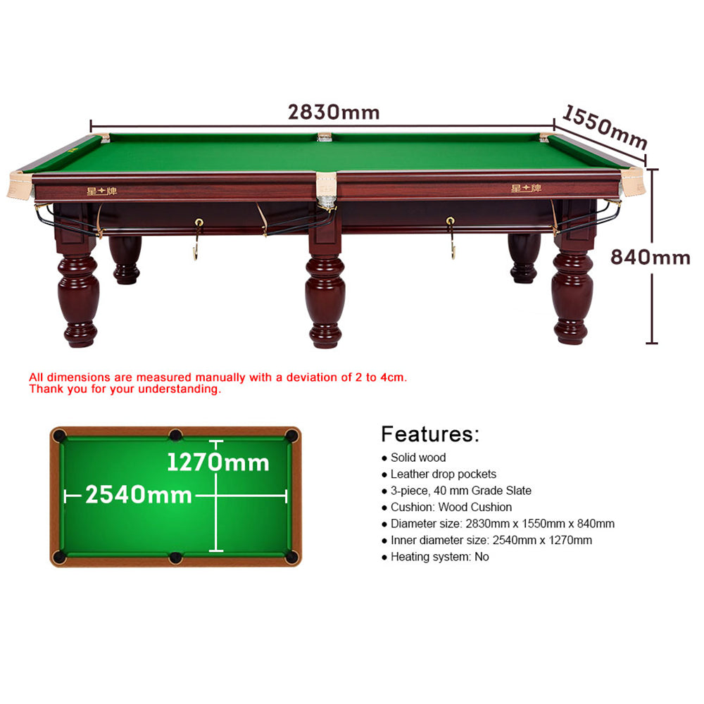 XINGPAI XW118 Slate Table Luxury Chinese 9FT Pool Table