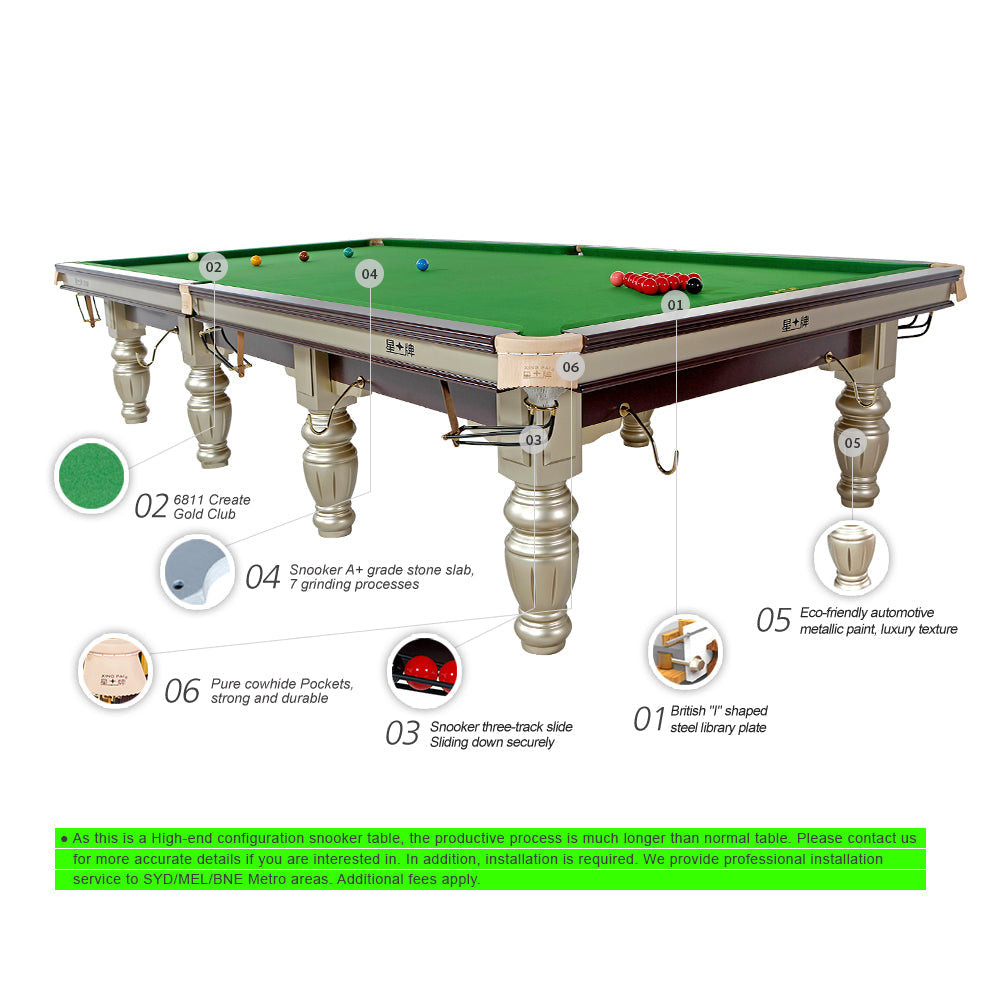 XINGPAI XW106 Star Snooker Configuration 12FT High-end Tournament Table British Table