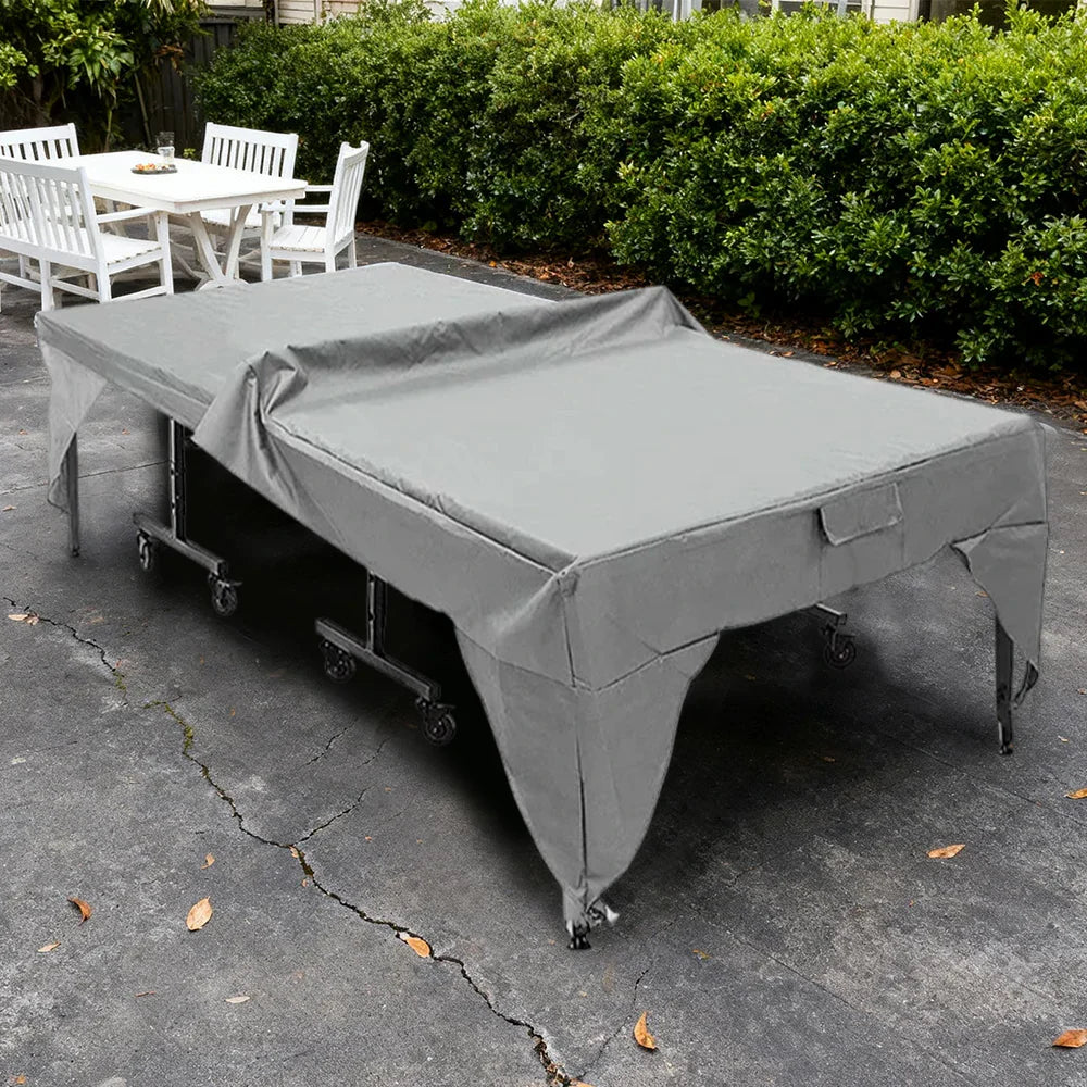 ARIX Table Oxford - 600D - UV-Resistant, Outdoor for Table and / 210D Durable Cover Fabric, Waterproof Indoor Dustproof, Tennis / 190T Suitable and Use Grey