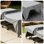 ARIX Table Oxford - 600D - UV-Resistant, Outdoor for Table and / 210D Durable Cover Fabric, Waterproof Indoor Dustproof, Tennis / 190T Suitable and Use Grey