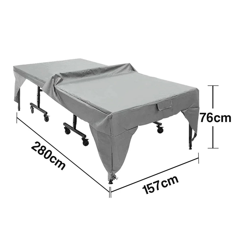 ARIX Table Oxford - 600D - UV-Resistant, Outdoor for Table and / 210D Durable Cover Fabric, Waterproof Indoor Dustproof, Tennis / 190T Suitable and Use Grey
