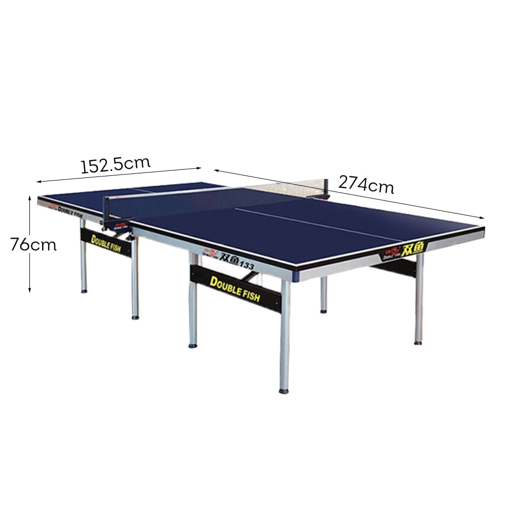 DOUBLE FISH Play Indoor Tennis Balls Net Foldable ITTF Solo Blue 25mm Pingpong Table Table-Bats 133 Approve