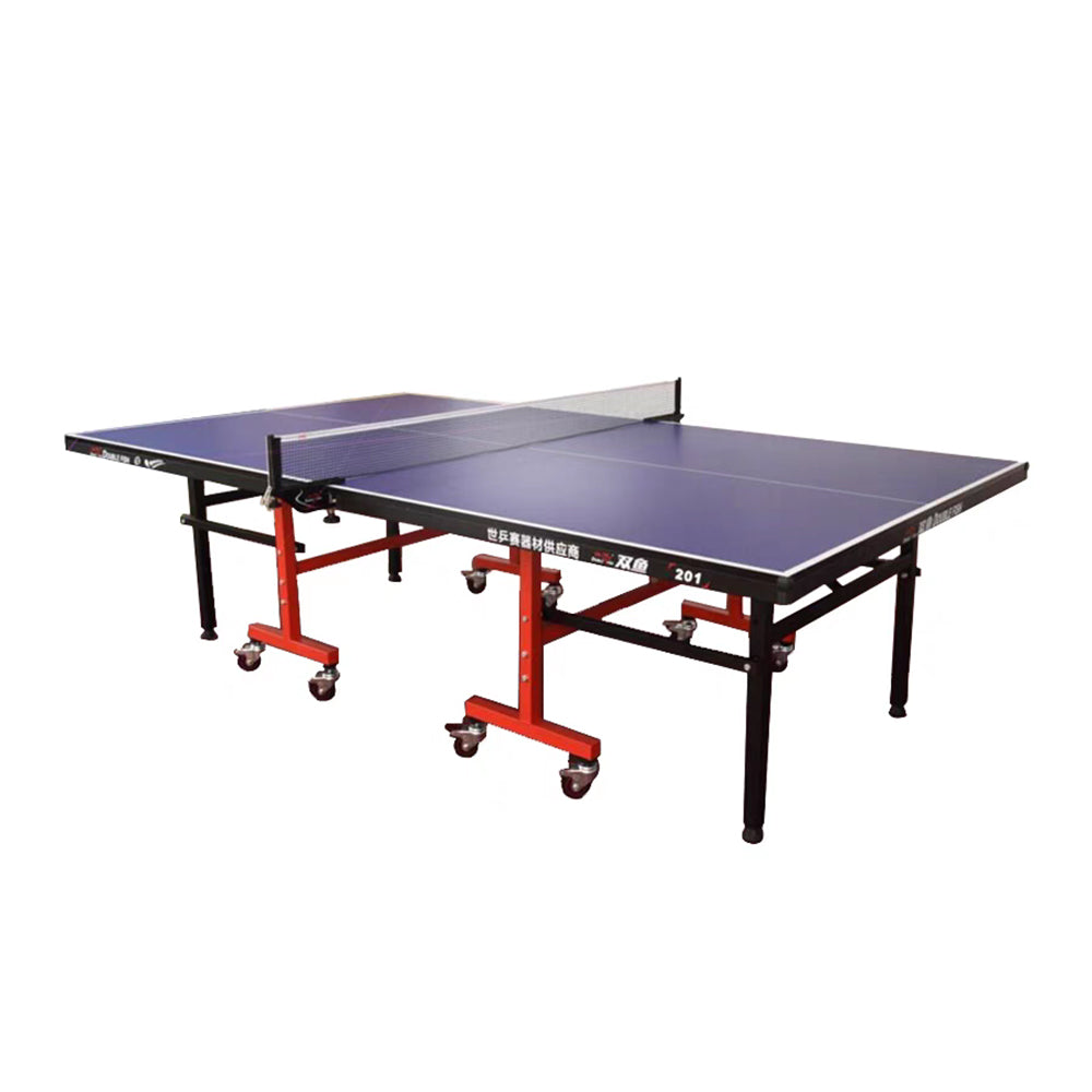 DOUBLE FISH Net 201 Table-Bats Tennis Pingpong Play Balls ITTF Blue Foldable Table Indoor 18mm Solo Approve