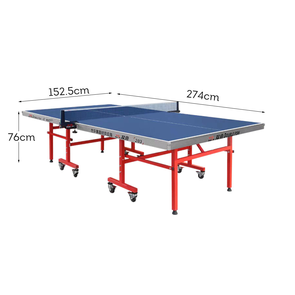 DOUBLE FISH Solo 18mm Table-Bats Net Table 203 Blue Tennis Pingpong Balls ITTF Indoor Foldable Play Approve