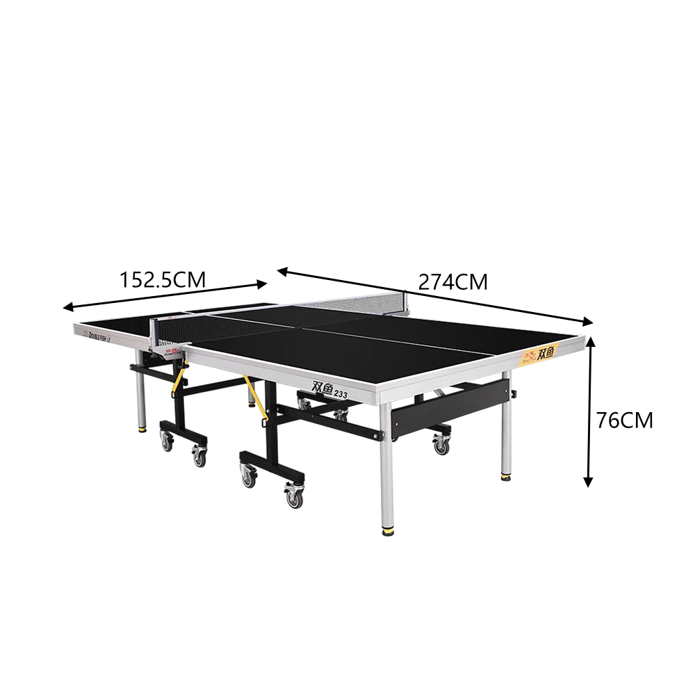 DOUBLE FISH Tennis ITTF Table 233 Net Black&Blue Table-Bats 25mm Play Solo Indoor Pingpong Foldable Balls Approve