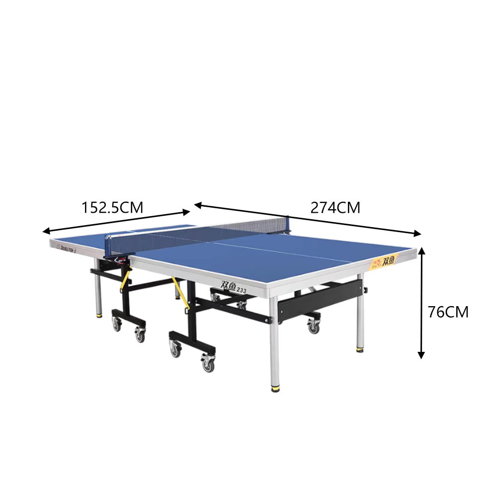 DOUBLE FISH Tennis ITTF Table 233 Net Black&Blue Table-Bats 25mm Play Solo Indoor Pingpong Foldable Balls Approve