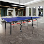 DOUBLE FISH Indoor Net 301 18mm Table - Tennis/Ping ITTF Foldable Black&Blue Ball Table Pong Bats Approve