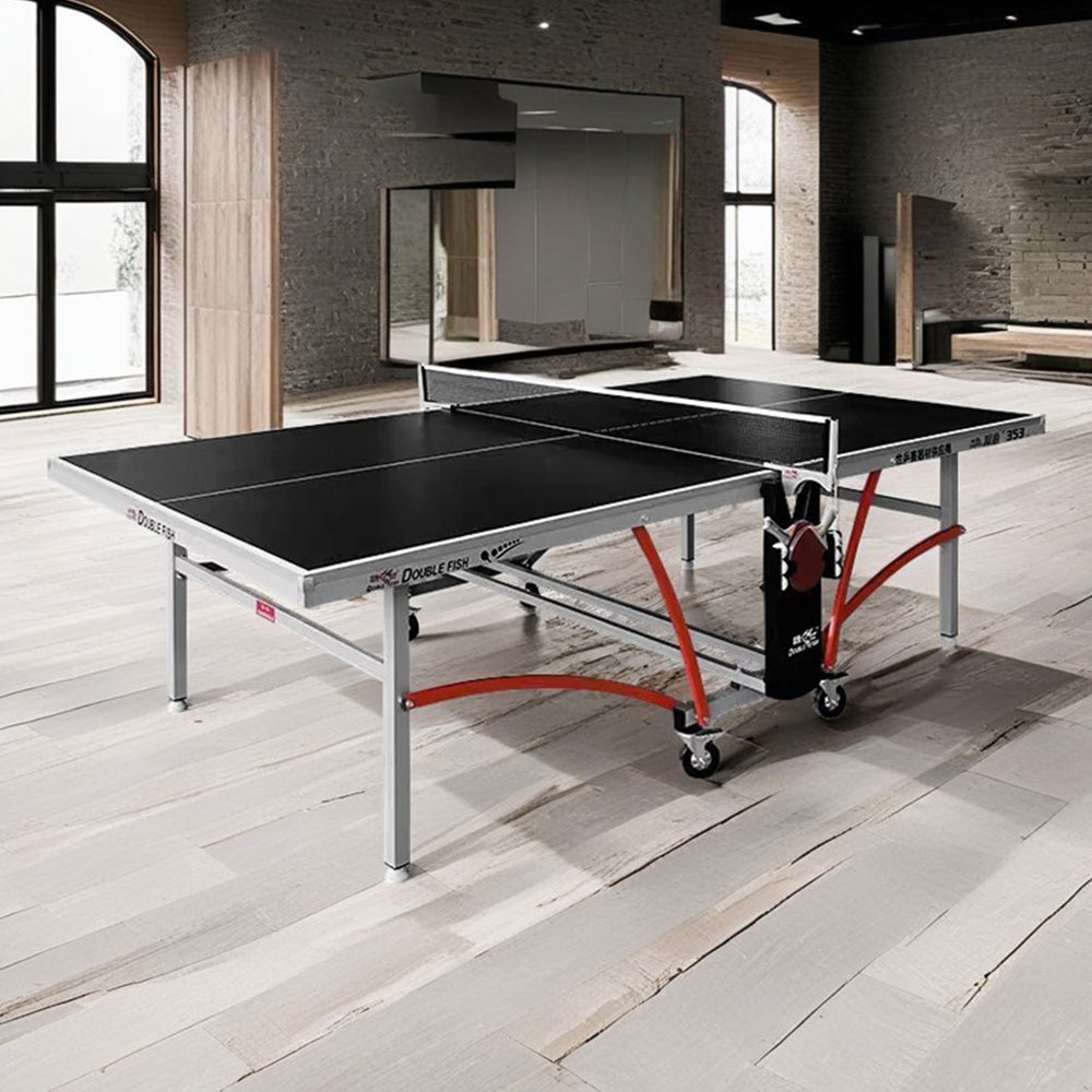 DOUBLE FISH Black Indoor ITTF Balls Pingpong Net 352 Table 18mm Table-Bats Tennis Approve