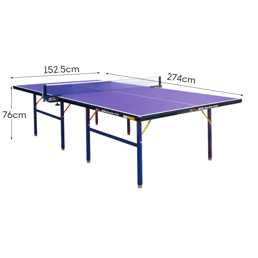 DOUBLE FISH Balls Table Table-Bats Pingpong Indigo Foldable Indoor Tennis ITTF Solo Play Net 15mm 501A Approve