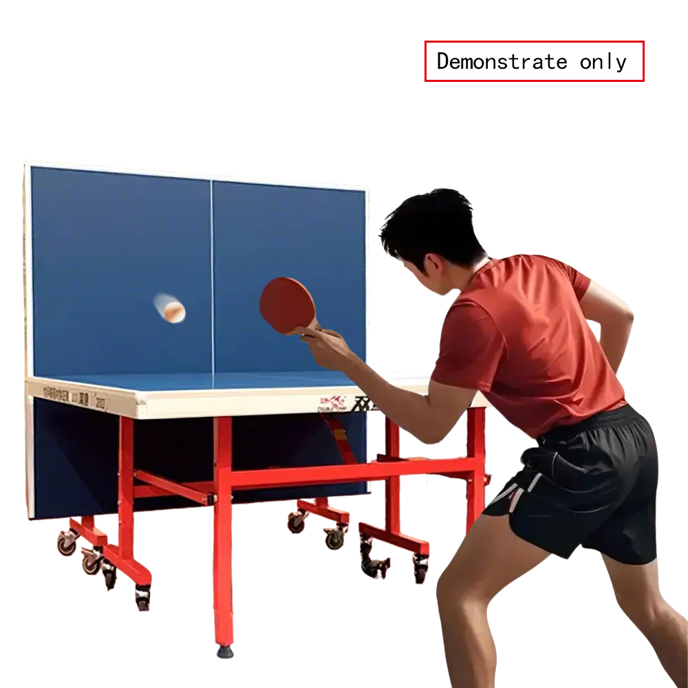 DOUBLE FISH Table Tennis Table 18mm ITTF Solo Play Table-Bats Balls Pingpong Foldable Indoor Net Blue Approve