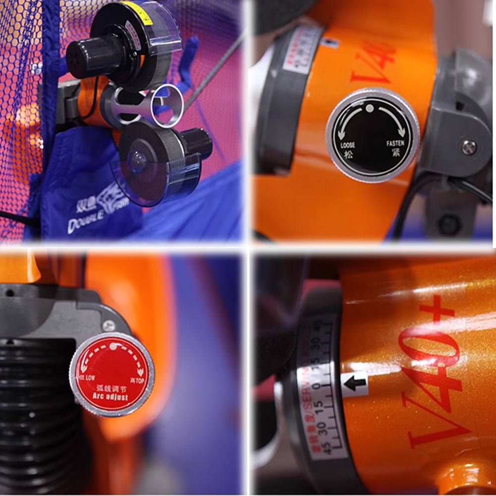 DOUBLE FISH E6 Rotor Tennis Driven Double Table DF Terving Machine-Orange