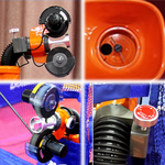 DOUBLE FISH E8 Driven Double Terving Table Tennis DF Rotor Machine-Orange