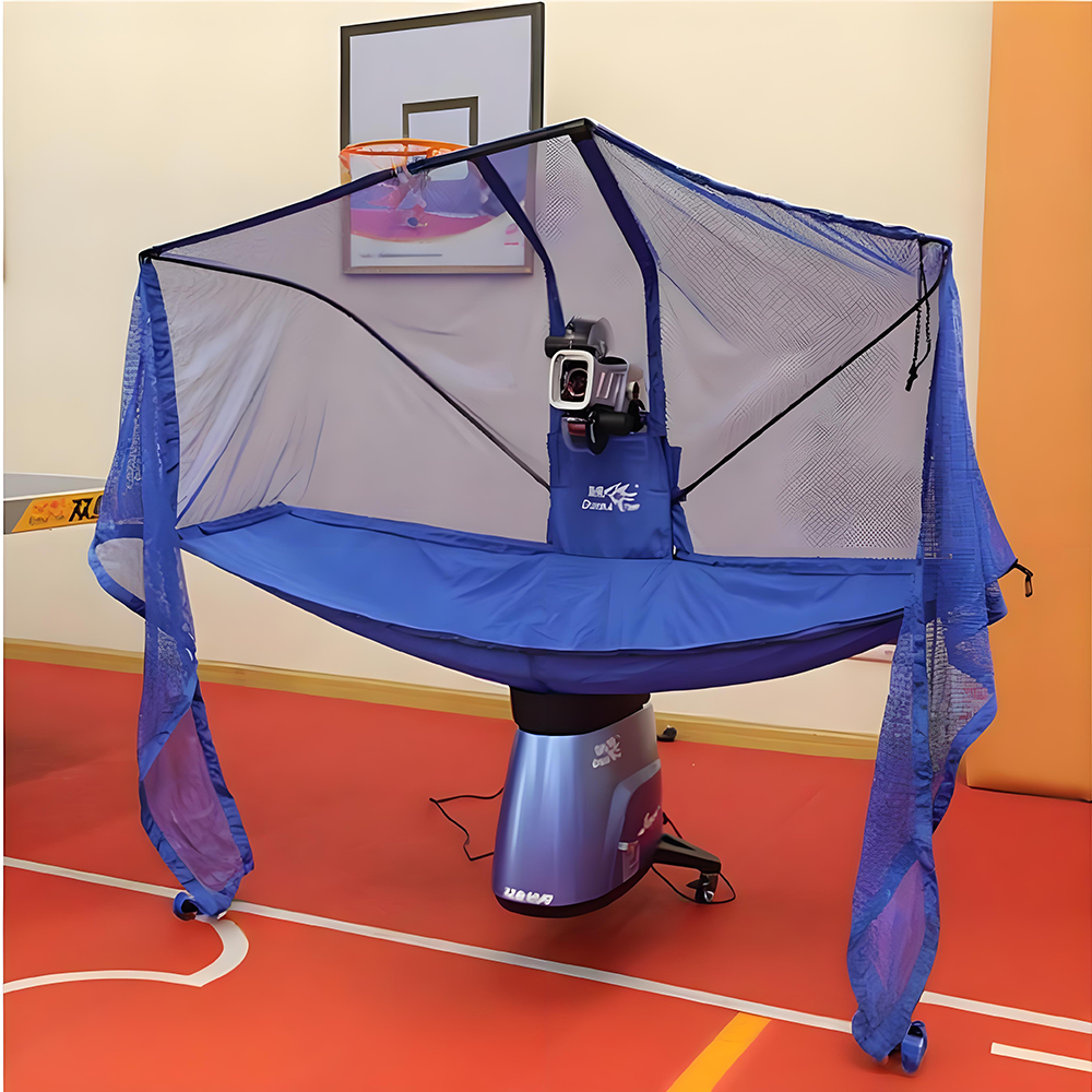 DOUBLE FISH Super Technology Serving Vertical Intelligent 5 Table Machine Tennis -Black&Blue