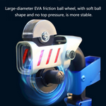 DOUBLE FISH Super Technology Serving Vertical Intelligent 5 Table Machine Tennis -Black&Blue
