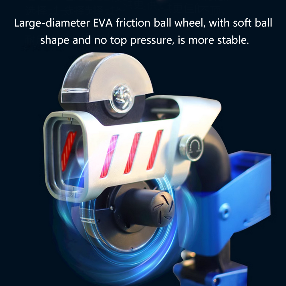 DOUBLE FISH Super Technology Serving Vertical Intelligent 5 Table Machine Tennis -Black&Blue