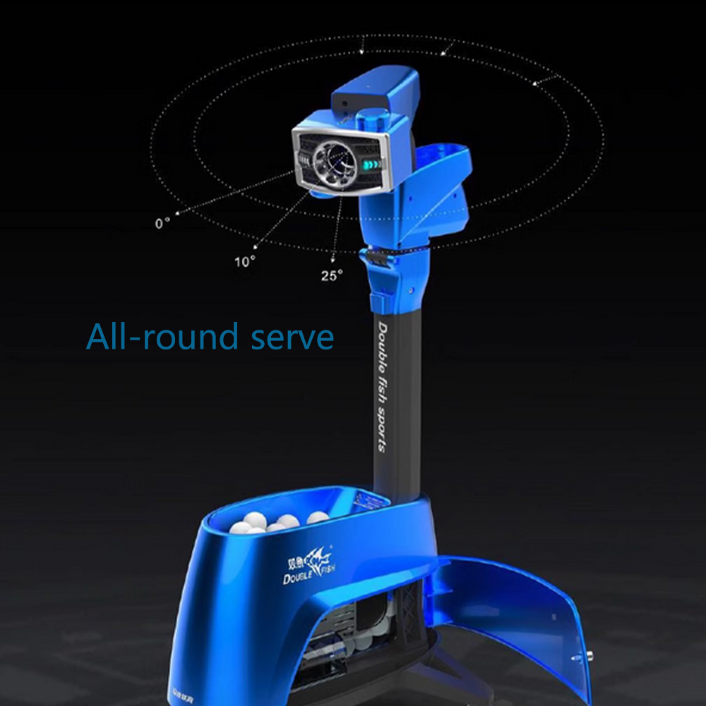 DOUBLE FISH Ball Serving Vertical Super Table Intelligent Tennis Technology 8 Machine-Blue&Black