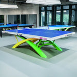 DOUBLE FISH Yellow&Green&Blue Table Pong Bats 25mm Tennis/Ping Ball Dream-2 Net - Table Volant Indoor ITTF Pro Approve
