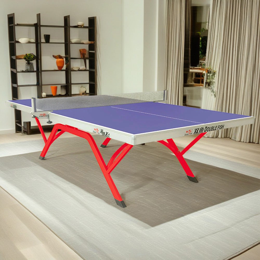 DOUBLE FISH Net Ball 25mm Tennis/Ping - VOLANTX1 Bats Pong Red&Blue Table ITTF Indoor Table Approve