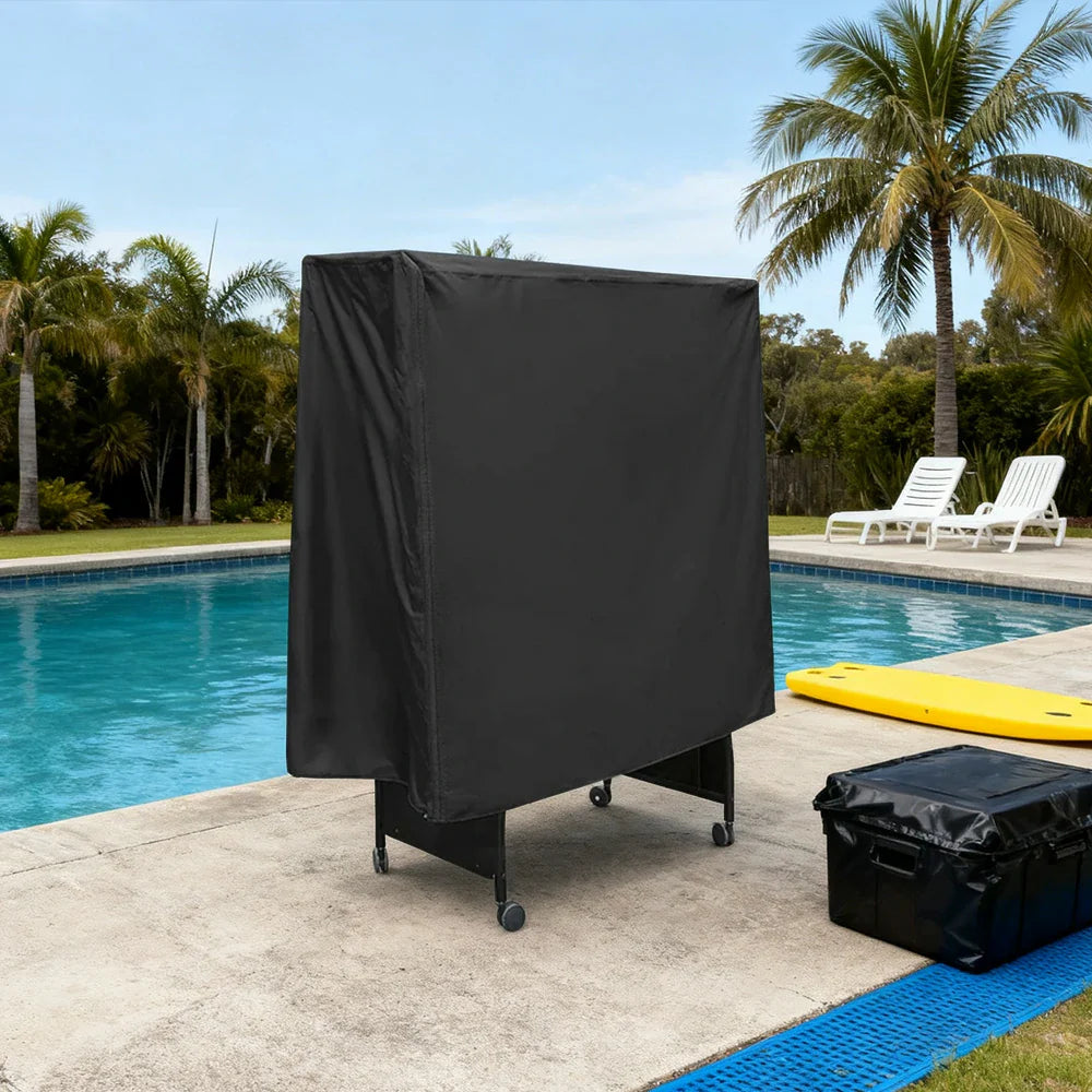 ARIX Table Table Tables Dustproof for UV-Resistant, Tennis Foldable Suitable Waterproof and Cover - Fabric, Oxford Indoor Outdoor and Anti-Aging - Black
