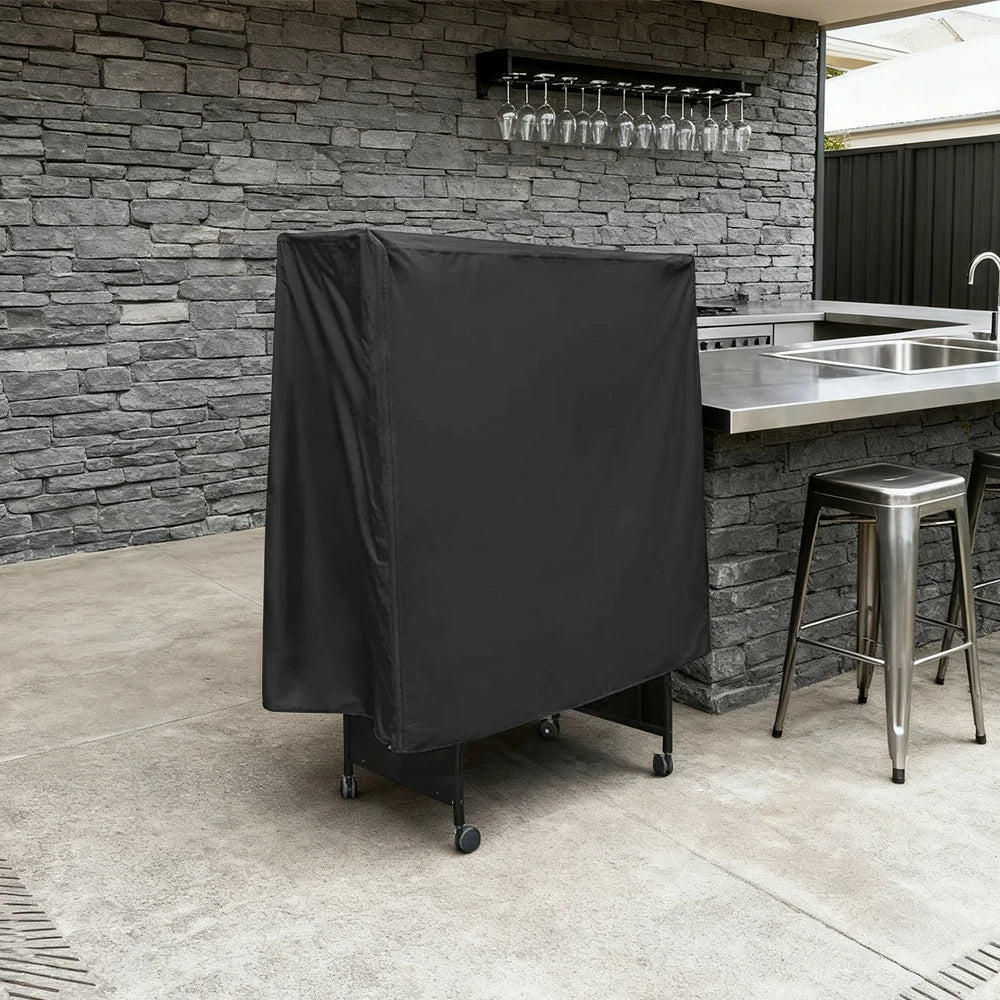 ARIX Table Table Tables Dustproof for UV-Resistant, Tennis Foldable Suitable Waterproof and Cover - Fabric, Oxford Indoor Outdoor and Anti-Aging - Black