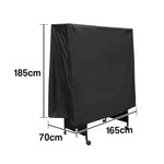 ARIX Table Table Tables Dustproof for UV-Resistant, Tennis Foldable Suitable Waterproof and Cover - Fabric, Oxford Indoor Outdoor and Anti-Aging - Black