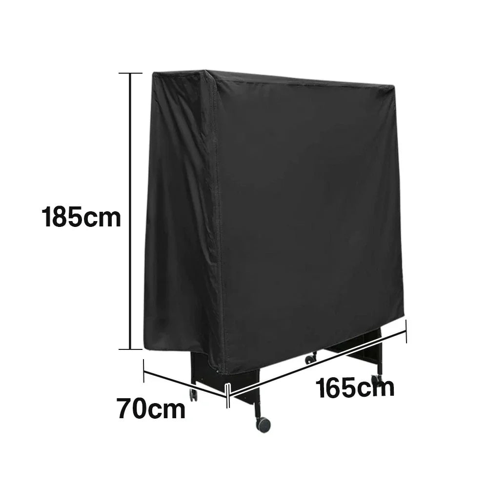ARIX Table Table Tables Dustproof for UV-Resistant, Tennis Foldable Suitable Waterproof and Cover - Fabric, Oxford Indoor Outdoor and Anti-Aging - Black