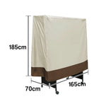 ARIX Table Dustproof Tennis Table Cover Indoor Waterproof - Tables Foldable for Suitable and Fabric, Oxford UV-Resistant, Anti-Aging Outdoor and Beige Coffee