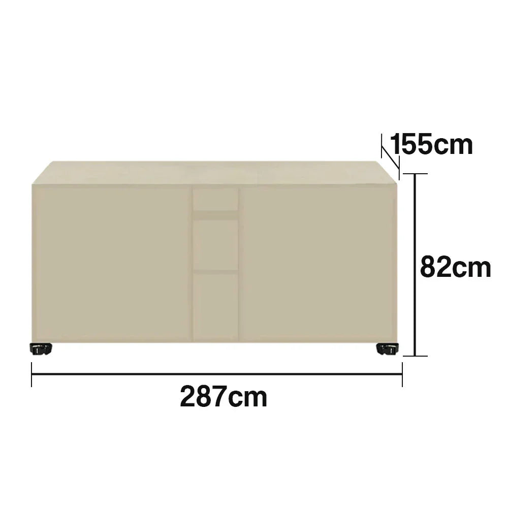 ARIX Table Fabric UV-Resistant Use for Tennis and Suitable and Waterproof - Drawstring, with Oxford Outdoor Cover Indoor Dustproof, - Table Beige