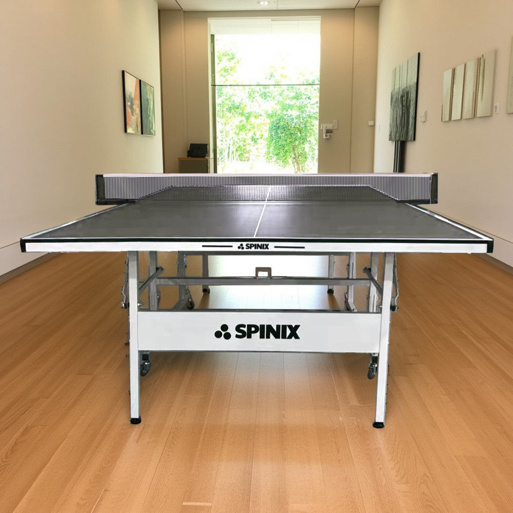 SPINIX 19mm Balls Play Table Pingpong Foldable Solo Table-Bats Top Tennis Indoor Blue&Black Net