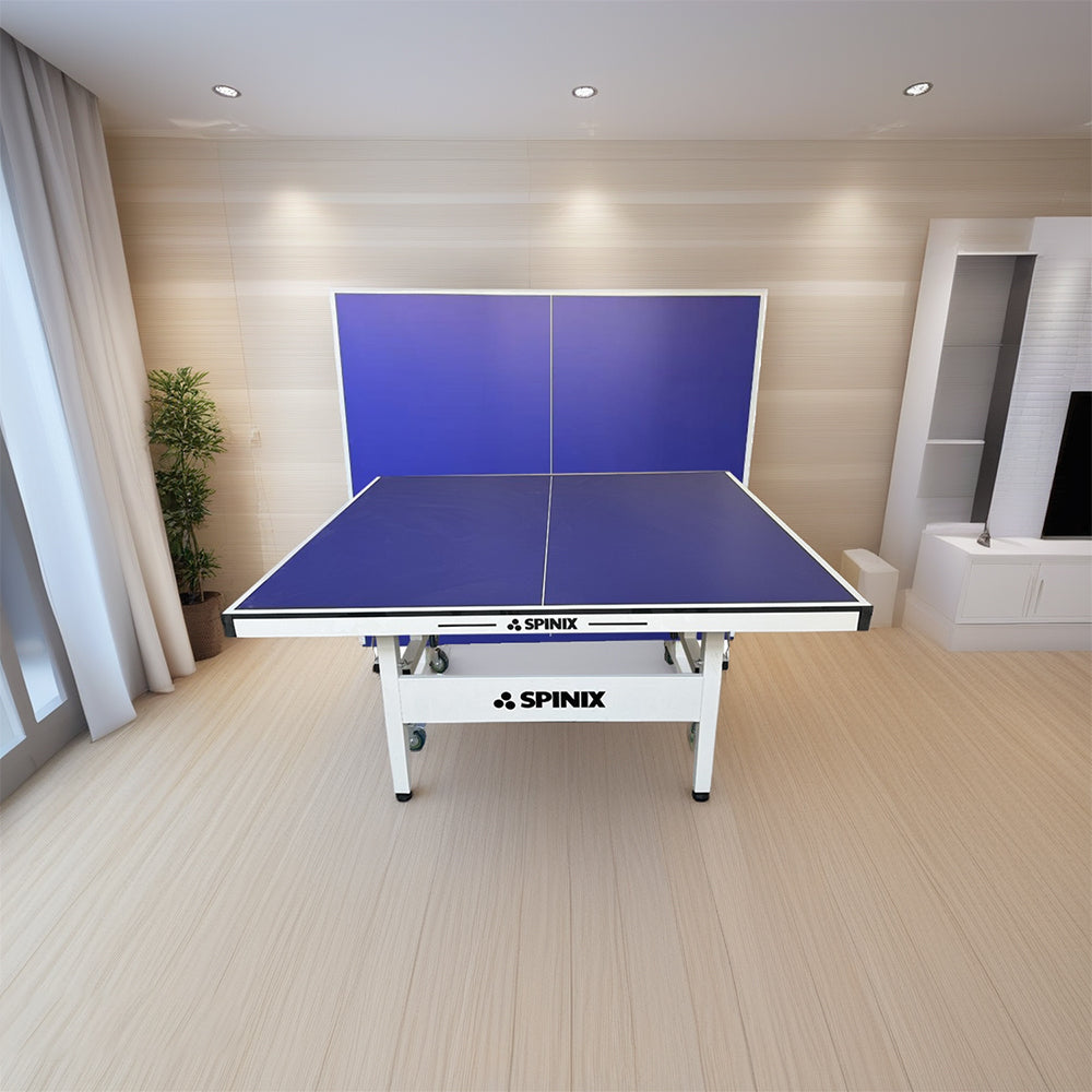 SPINIX Rollaway Solo Balls Table Foldable Black&Blue Play Indoor Pingpong Table-Bats 13mm Tennis Net