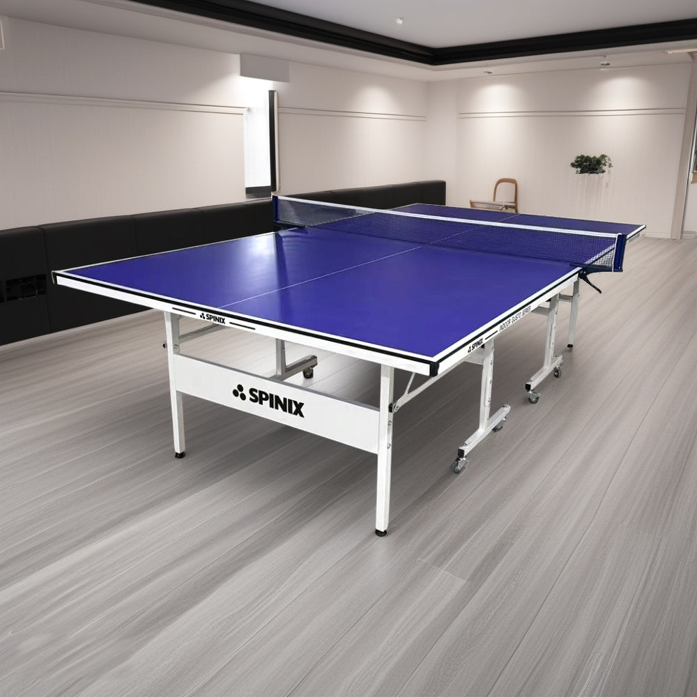 SPINIX 19mm Balls Play Table Pingpong Foldable Solo Table-Bats Top Tennis Indoor Blue&Black Net