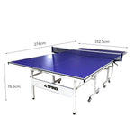 SPINIX Rollaway Solo Balls Table Foldable Black&Blue Play Indoor Pingpong Table-Bats 13mm Tennis Net
